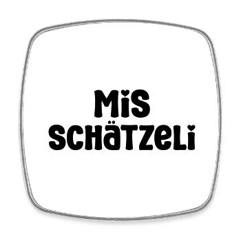 Mis Schätzeli Gotti Schweiz Mami Grosi - Viereckiger Kühlschrankmagnet - Weiß - Vorne