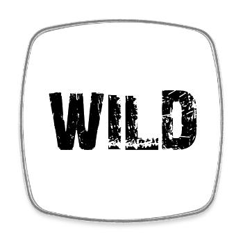 Wild - Viereckiger Kühlschrankmagnet - Weiß - Vorne