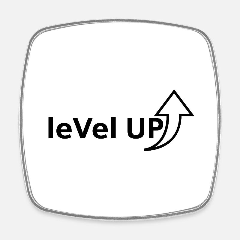 Levelup - Square fridge magnet - white