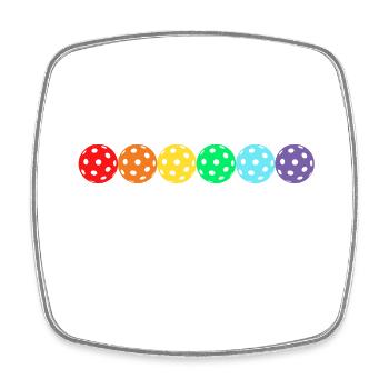 Pickleball - Square fridge magnet - white - Front