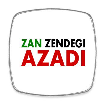 women life freedom Zan zendegi azadi - Viereckiger Kühlschrankmagnet - Weiß - Vorne