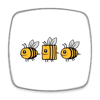abeille différente abeille comique - Magnet carré - blanc - Devant