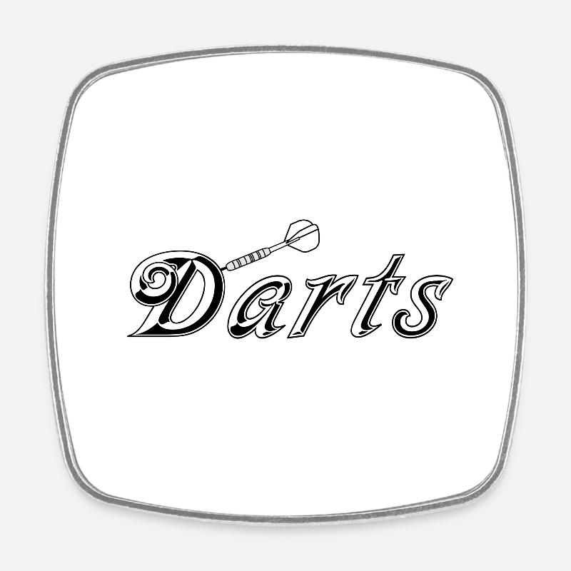 The Darts - Square fridge magnet - white