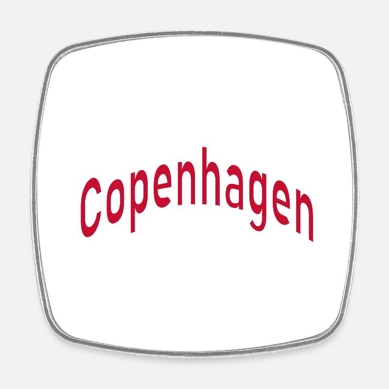 Copenhague - Magnet carré - blanc