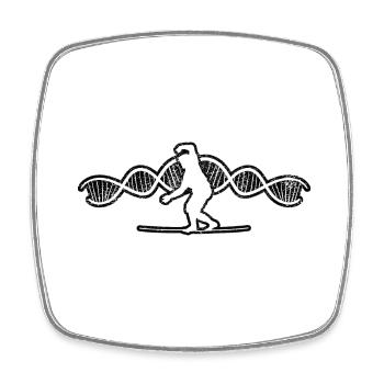 Slackline Tricklining Geschenk Slackliner - Viereckiger Kühlschrankmagnet - Weiß - Vorne