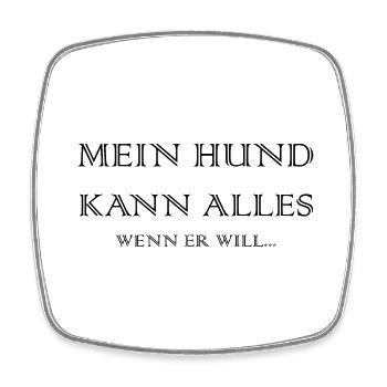 Dog Hund - Viereckiger Kühlschrankmagnet - Weiß - Vorne