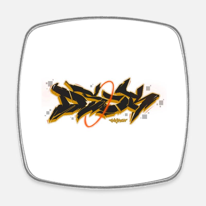 Graffiti Styler - Magnet carré - blanc
