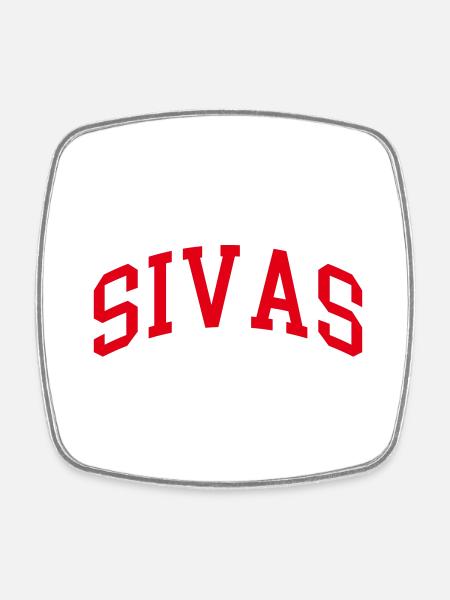 Sivas - Viereckiger Kühlschrankmagnet - Weiß