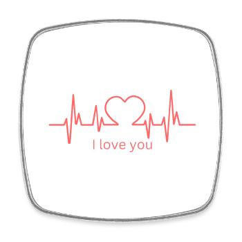 Ich liebe dich - ich liebe dich - Viereckiger Kühlschrankmagnet - Weiß - Vorne