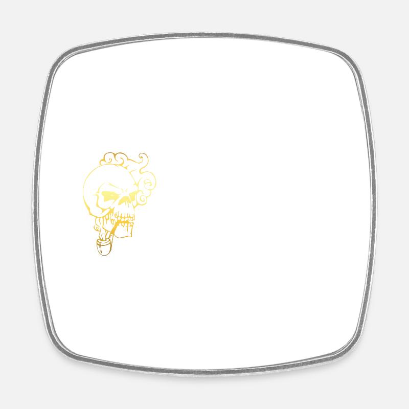 Good life in White - Square fridge magnet - white