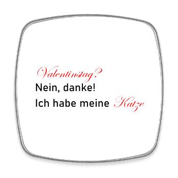 Valentinstag Katze Kätzchen Geschenkidee Geschenk - Viereckiger Kühlschrankmagnet - Weiß - Vorne
