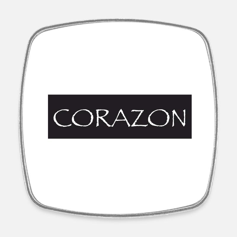 Einhorn Corazon - Viereckiger Kühlschrankmagnet - Weiß