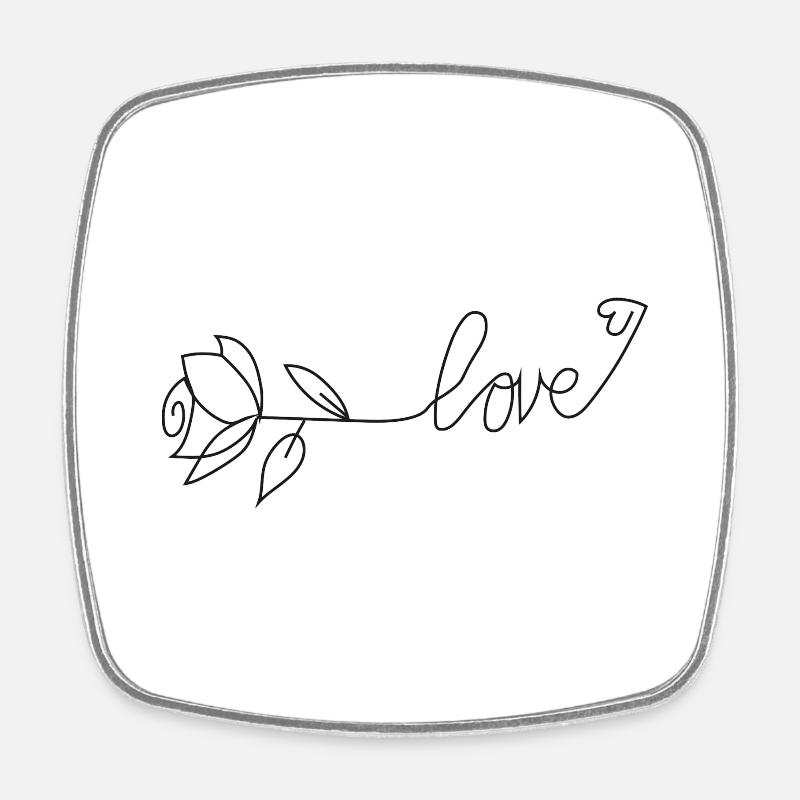 Love - Square fridge magnet - white