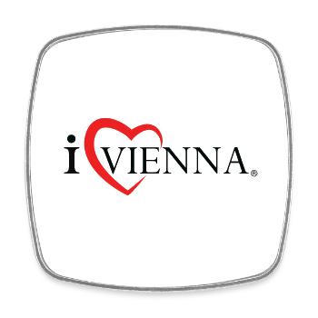 i love Vienna - Viereckiger Kühlschrankmagnet - Weiß - Vorne