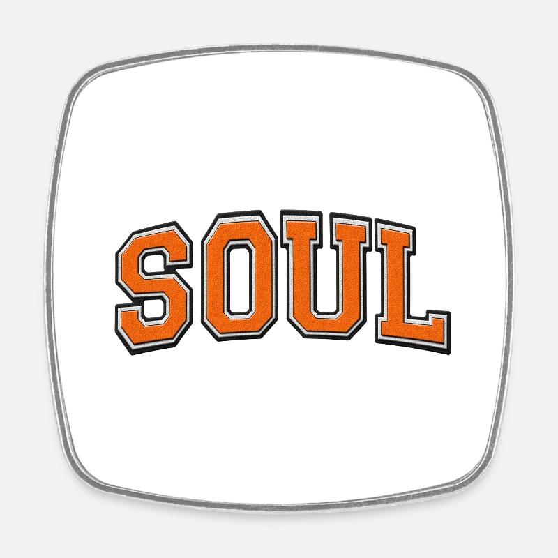 Soul Varsity - Square fridge magnet - white