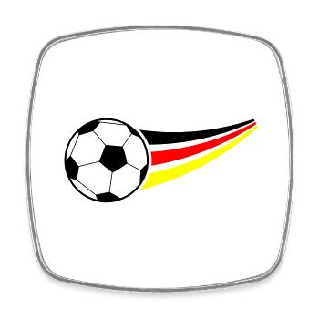 Football - Magnet carré - blanc - Devant