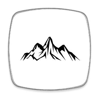 Montagnes - Magnet carré - blanc - Devant