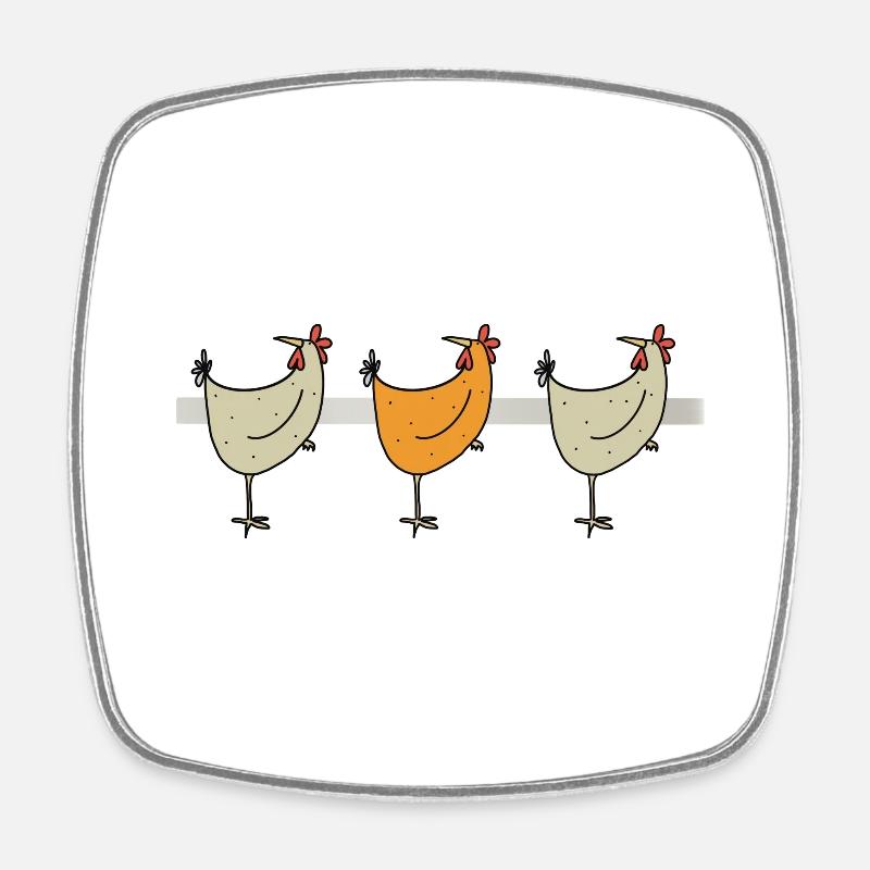 Easter Design - Square fridge magnet - white