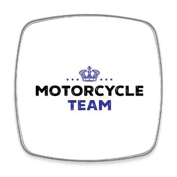 Équipe moto - Magnet carré - blanc - Devant