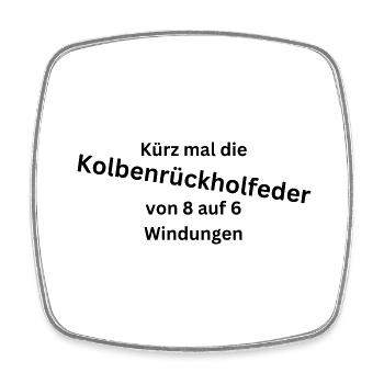 Kürz mal die Kolbenrückholfeder - KFZ-Mechaniker - Viereckiger Kühlschrankmagnet - Weiß - Vorne