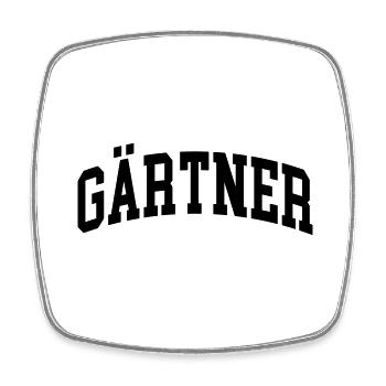 Gärtner - Viereckiger Kühlschrankmagnet - Weiß - Vorne