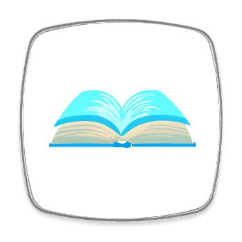 Book Reading Gift Reader Book Lovers Books - Square fridge magnet - white - Front