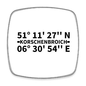 Korschenbroich coordinates - Square fridge magnet - white - Front