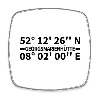 Georgsmarienhütte coordinates - Square fridge magnet - white - Front