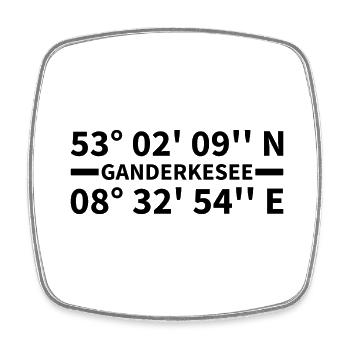 Ganderkesee coordinates - Square fridge magnet - white - Front