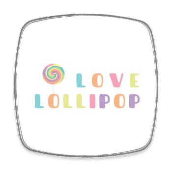 Liebe Lollipop - Viereckiger Kühlschrankmagnet - Weiß - Vorne