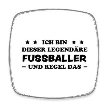 Fußballer Lustiger Spruch Fun Fußball Tor Geschenk - Viereckiger Kühlschrankmagnet - Weiß - Vorne