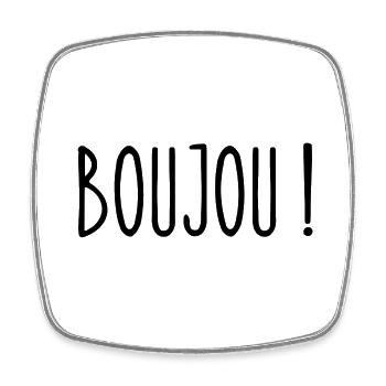 boujou - Magnet carré - blanc - Devant