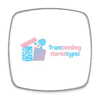 Transcending stereotypes - Trans Transgender LGBTQ - Viereckiger Kühlschrankmagnet - Weiß - Vorne
