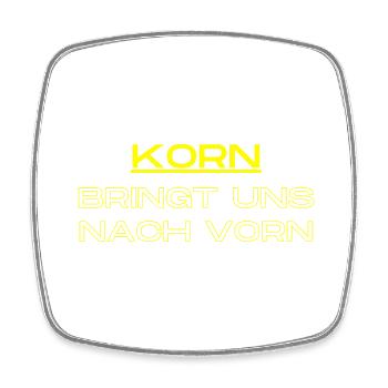 Korn bringt uns nach vorn! - Viereckiger Kühlschrankmagnet - Weiß - Vorne