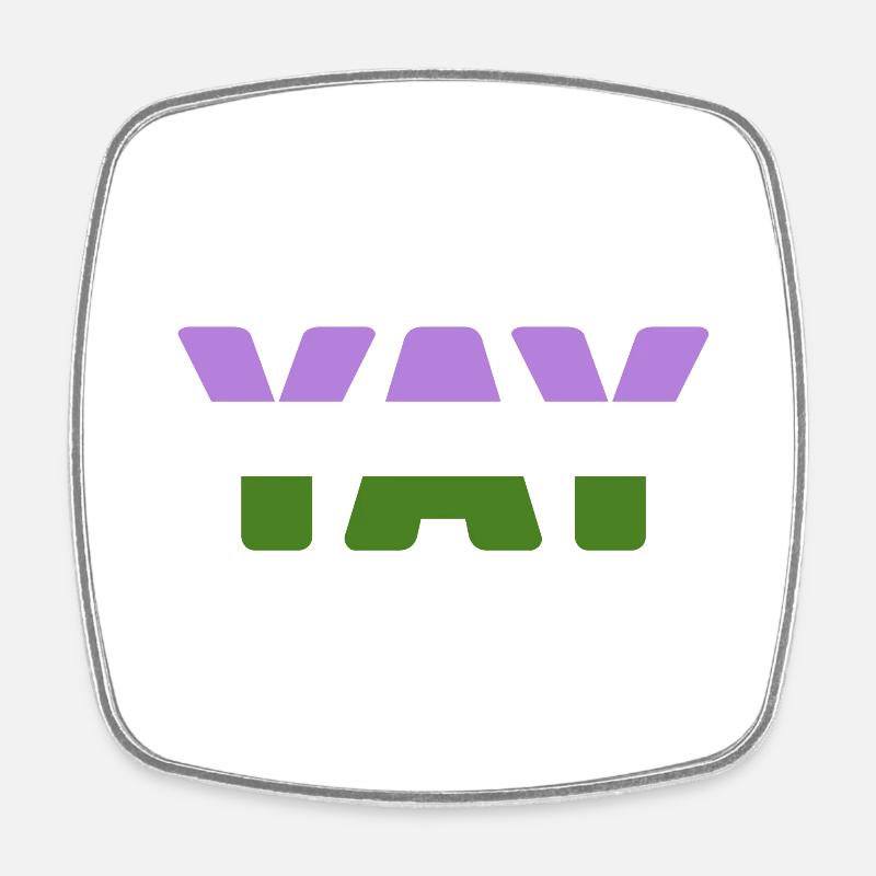 YAY Genderqueer - Square fridge magnet - white