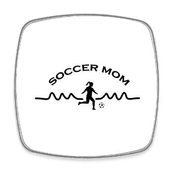 Fußball Soccer - Magnet carré - blanc - Devant