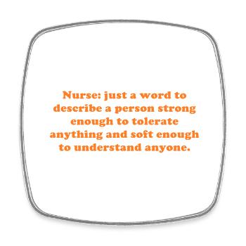 Nurse: just a word.. - Viereckiger Kühlschrankmagnet - Weiß - Vorne