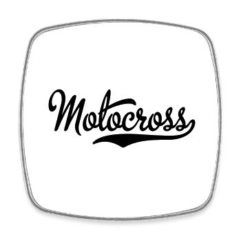 Motocross - Square fridge magnet - white - Front