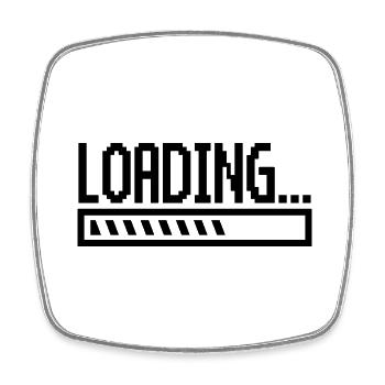 loading - Viereckiger Kühlschrankmagnet - Weiß - Vorne