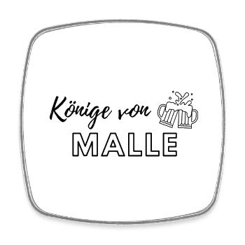 Könige von Malle - Viereckiger Kühlschrankmagnet - Weiß - Vorne