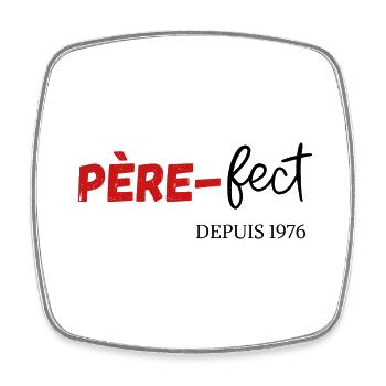 Père fect Depuis 1976 - Magnet carré - blanc - Devant