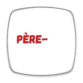 Père fect Depuis 1958 - Magnet carré - blanc - Devant