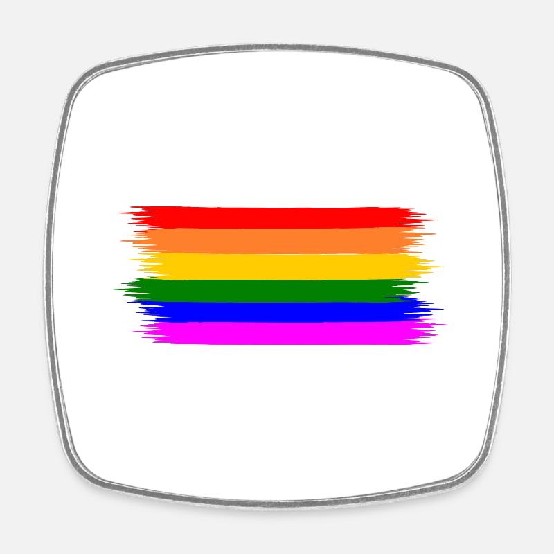 Lgbt - Magnet carré - blanc