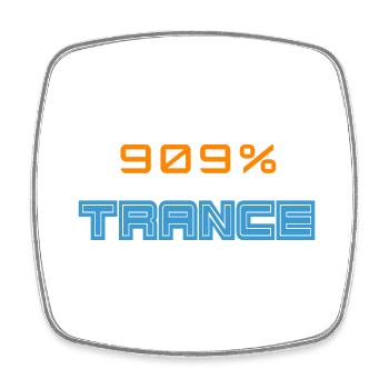 909 Trance - Viereckiger Kühlschrankmagnet - Weiß - Vorne