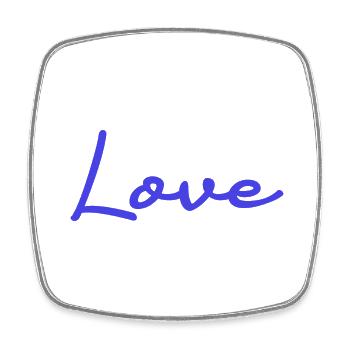 I LOVE YOU. COUPLE. JUST MARRIED. EVJF. LOVE - Magnet carré - blanc - Devant