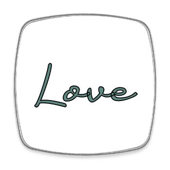 JE T'AIME. SAINT VALENTIN. EVJF. LOVE. I LOVE YOU. - Magnet carré - blanc - Devant