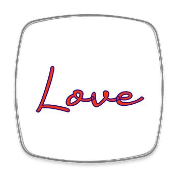 LOVE. COUPLE. JUST MARRIED. EVJF. SAINT VALENTIN. - Magnet carré - blanc - Devant