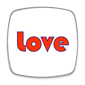 LOVE. COUPLE. JUST MARRIED. EVJF. SAINT VALENTIN. - Magnet carré - blanc - Devant