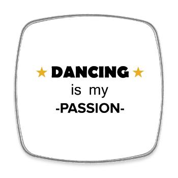 Dancing Dance Music - Viereckiger Kühlschrankmagnet - Weiß - Vorne