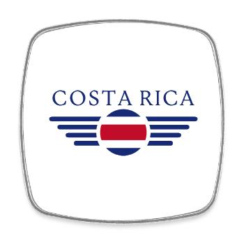 Ich liebe Costa Rica - Viereckiger Kühlschrankmagnet - Weiß - Vorne